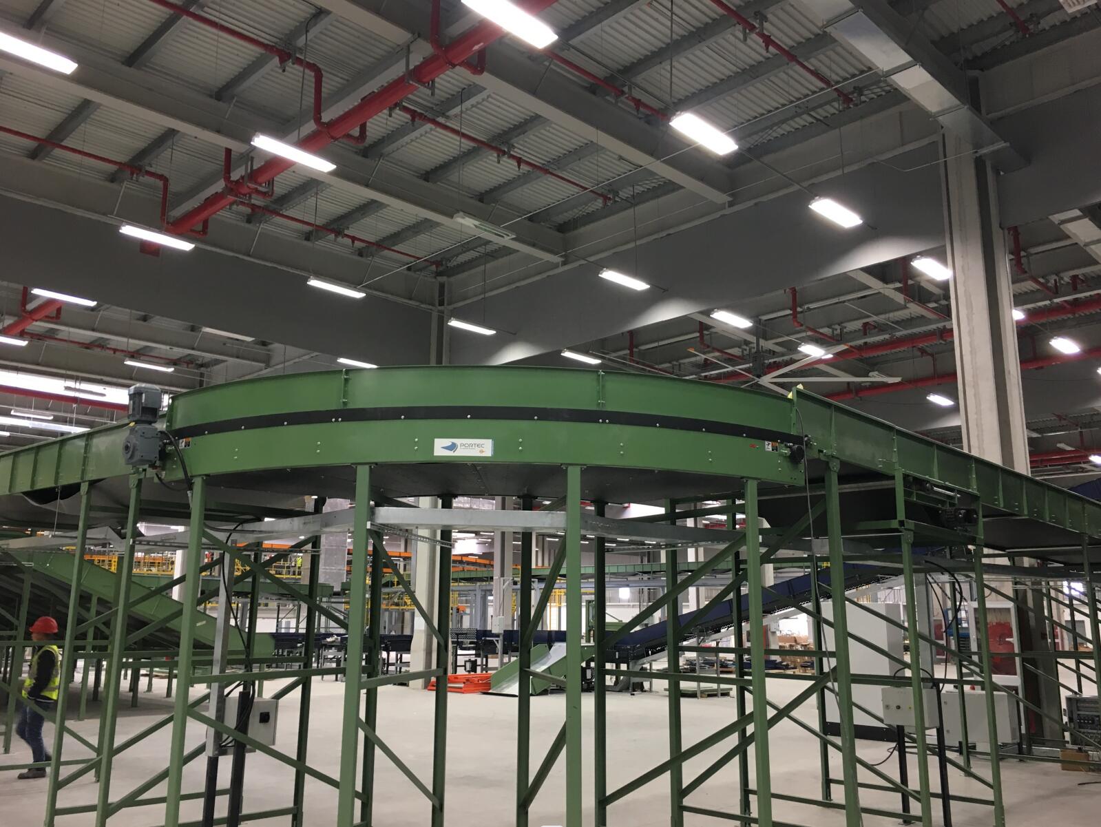 Curve Conveyor Application for an Express Delivery Company